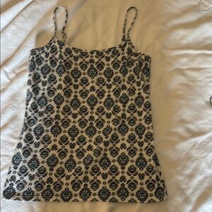 Ann Taylor Factory Blue Teal and White Camisole size Small